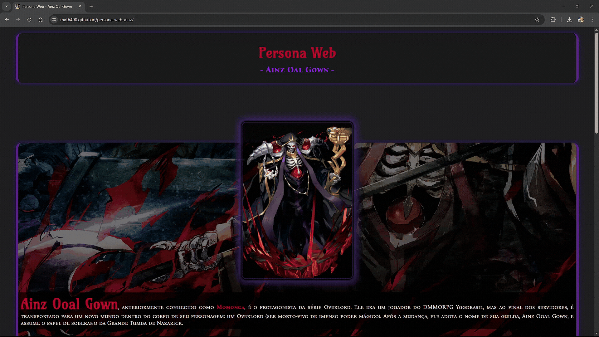 projeto persona web